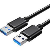 Дата-кабель Essager EXCAA-YT01 USB-A (тато) - USB-A (тато), 1m Black