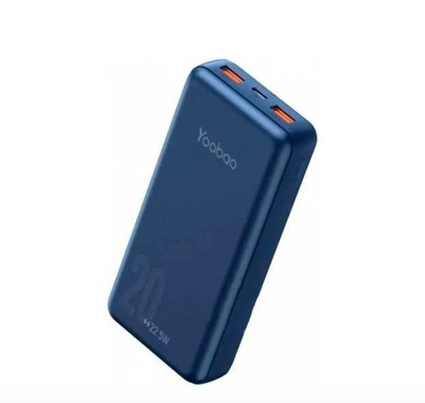 Зовнішній портативний акумулятор Yoobao 2D 20000mAh Blue 22.5W