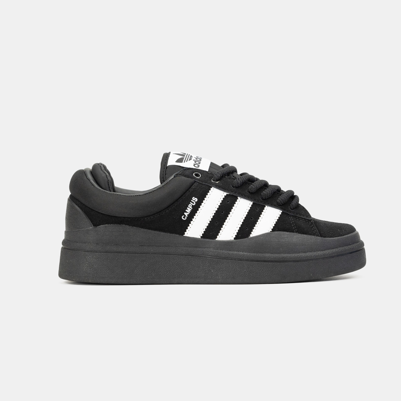 Кросівки Adidas Campus x Bad Bunny Black White / Адідас Кампус Бед Банні Чорні з Білим