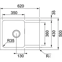 Кухонная мойка Franke OID 611-62 114.0498.008 Black тектонайт