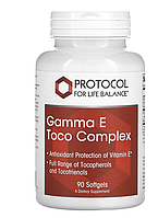 Protocol for Life Balance, Gamma E Toco Complex, 90 мягких капсул