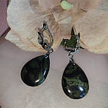 Серьги с яшмой камамба, фото 3