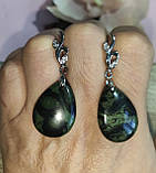 Серьги с яшмой камамба, фото 4