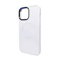 Чехол-накладка AG Glass Sapphire MagSafe Logo for Apple iPhone 15 Pro Max White