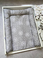 Матрасик на пеленальный стол комод для новорожденного со съемным поролоном 70*55 см