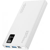 Зовнішній портативний акумулятор Promate Bolt-10Pro 10000mAh White 10W