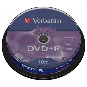 Диск Verbatim DVD+R 43498 10 шт 4.7 GB