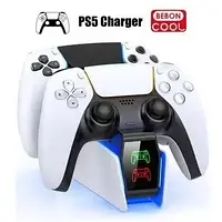 Зарядка для джойстика PS5 Chargings Station BebonCool Станция для PlayStation 5 PS5 DualSense на 2 геймпада с