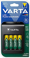 Зарядное устройство Varta Value USB LCD PLUG CHARGER PLUS + Аккумулятор NI-MH AA 2100 мАч, 4 шт.