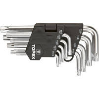 Набор инструментов Topex ключи Torx зiрочки , TS10-50, набор 9 шт.*1 уп. 35D950 OIU