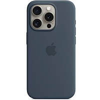 Чехол-накладка Infinity Silicone Full Case AAA MagSafe IC для iPhone 15 Pro Storm Blue