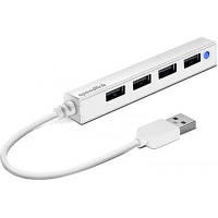 Концентратор Speedlink SNAPPY SLIM USB Hub, 4-Port, USB 2.0, Passive, White SL-140000-WE OIU