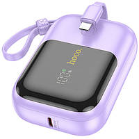 Внешний портативный аккумулятор Hoco Q20 Fountain 10000 mAh Purple 22.5W+PD20W