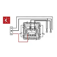 Выключатель Legrand Etika Anthracite 2-клавишный, с подсветкой