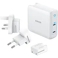 Адаптер питания для телефона Anker PowerPort Atom III Duo White 60 W 2xUSB-С (A2629H21)