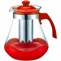 Чайник заварочный (заварник) для чая Con Brio 1500 мл (CB-6215) Красный