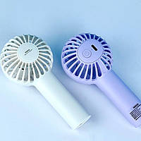 Портативний вентилятор Remax USB ручний акумуляторний у фіолетовому та білому кольорі