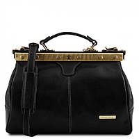 Кожаная сумка саквояж Tuscany Leather Michelangelo TL10038 Черный MD, код: 8345527