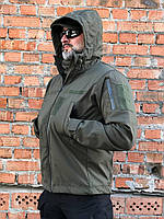 Куртка тактична софтшел хакі з липучками