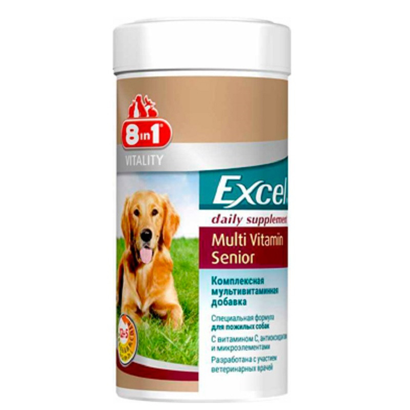 Таблетки Бреверс Exel Multi-Vit Senior для собак, що старіють, No70 8in1