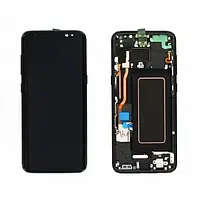 Дисплей Samsung SM-G950FD Galaxy S8 в сборе с сенсором и рамки Midnight Black service orig