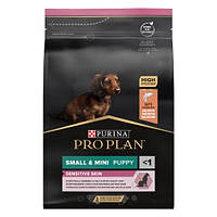 Сухий корм Purina ProPlan Puppy Small&Mini для цуцуценят малих порід з чутливою шкірою, з лососем, 3 кг