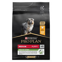 Сухий корм Purina Pro Plan Dog Medium Puppy OptiStart для цуценят середніх порід, з куркою, 3 кг