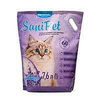Наповнювач силікагелевий туалету для кішок Природа Sani Pet 7,6 л лаванда