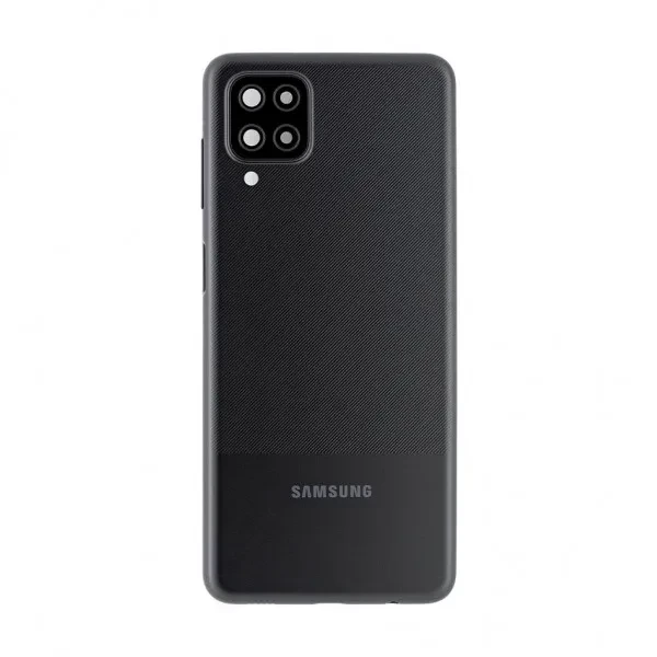 Задня кришка Samsung Galaxy A12 A125 зі склом камери PRC Black, фото 1