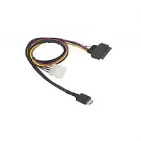 Кабель для компьютерных комплектующих Supermicro CBL-SAST-1011 OCuLink SFF-8611 (x4) to SFF-8639 U. 2 with 4