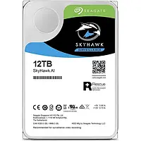 Жорсткий диск внутрішній HDD Seagate SkyHawk AI Surveillance ST12000VE001 Silver Al, 12 TB, 7200 rpm, 256 MB, 3.5, SATAIII