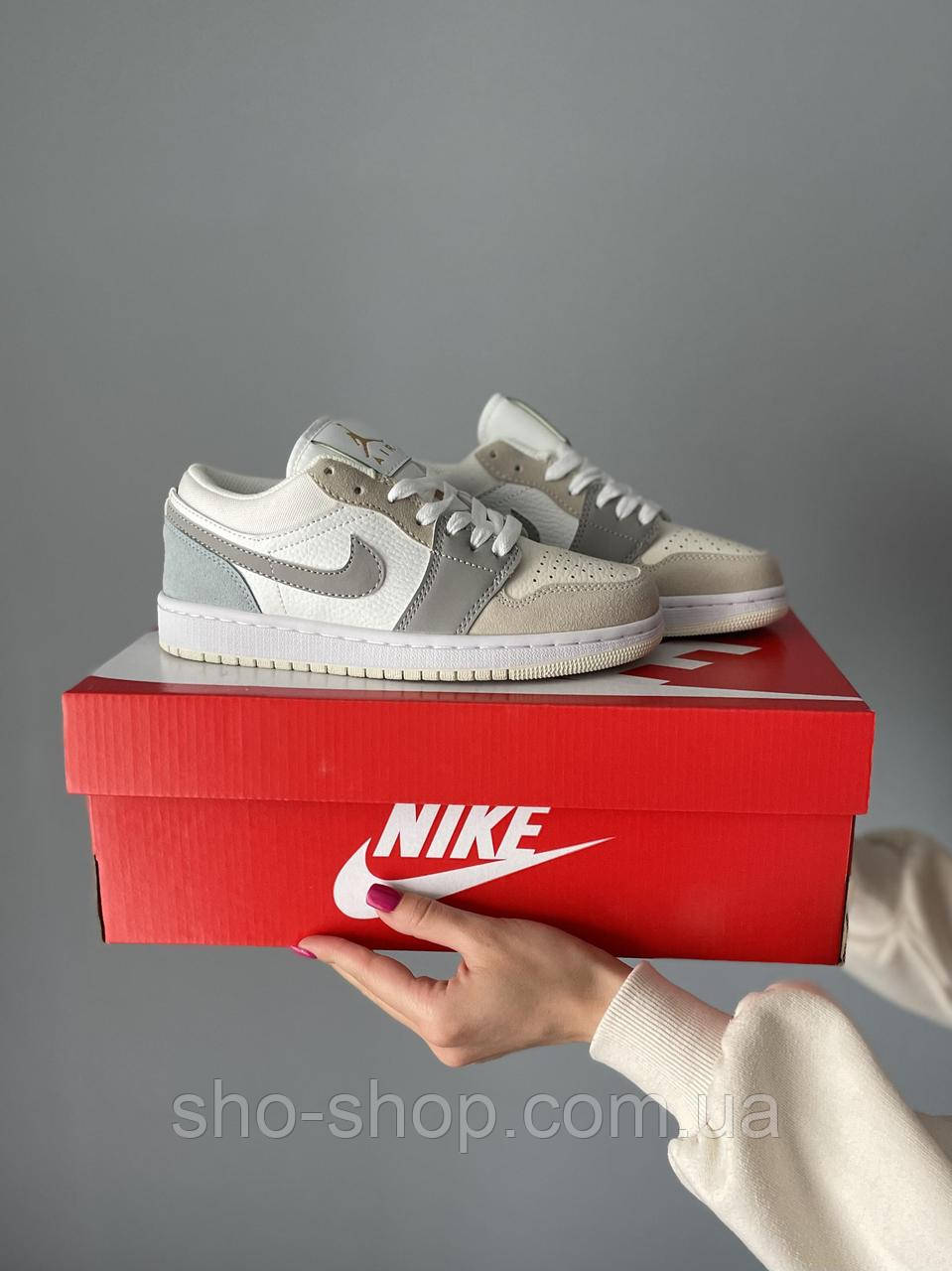 Кросівки Nike Air Jordan 1 Low White/purple