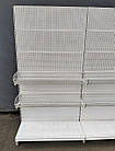 Ряд торгових стелажів перфорованих з корзинами "Колумб" 200х300 см, білі, Б/у, фото 10