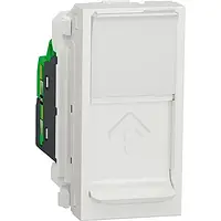 Розетка Schneider Electric Unica New White компьютерная, RJ45, одинарная категория 5 UTP, 1 м