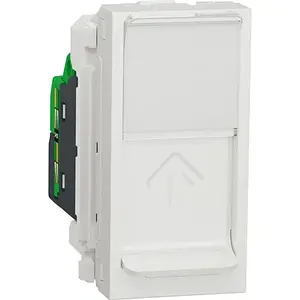 Розетка Schneider Electric Unica New White компютерна, RJ45, одинарна категорія 5 UTP, 1 мод