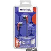 Проводные наушники Defender Basic 604 Black Red