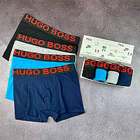 Набор мужских трусов Hugo Boss (хлопковые мужские трусы, 5 шт)