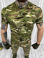 Тактическая футболка кулмакс мультикам, мужская армейская футболка влагоотводящая Coolmax