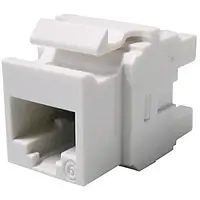 Розетковий модуль Molex Keystone 1xRJ45 (WE8W)/UTP/568A/B/PowerCat 6 White (KSJ-00033-02)