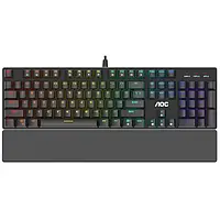 Клавиатура AOC GK500 Black (GK500DR2R) Gaming RGB Outemu Red USB (ENG/RU)