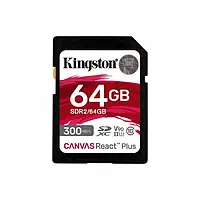 Карта памяти Kingston 64GB SDXC Class 10 UHS-II U3 Canvas React Plus SD