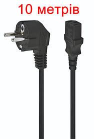 Кабель силовий CEE7/7-C13, довжина 10 м, VDE, 3*1 мм кв. Cablexpert PC-186-VDE-10M - MegaLavka
