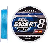 Рыболовный шнур Favorite Smart PE 8x 16931075 Sky Blue
