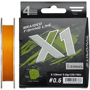 Рибальській шнур Favorite X1 PE 4x 16931118 Orange