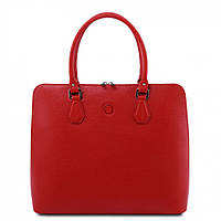 Женская кожаная деловая сумка Tuscany Magnolia TL141809 Lipstick Red KV, код: 7615777