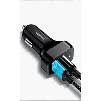 Автомобильное зарядное устройство для телефона USAMS Travel Car Charger Kit King Tu Series NTU35LC13TZ Black