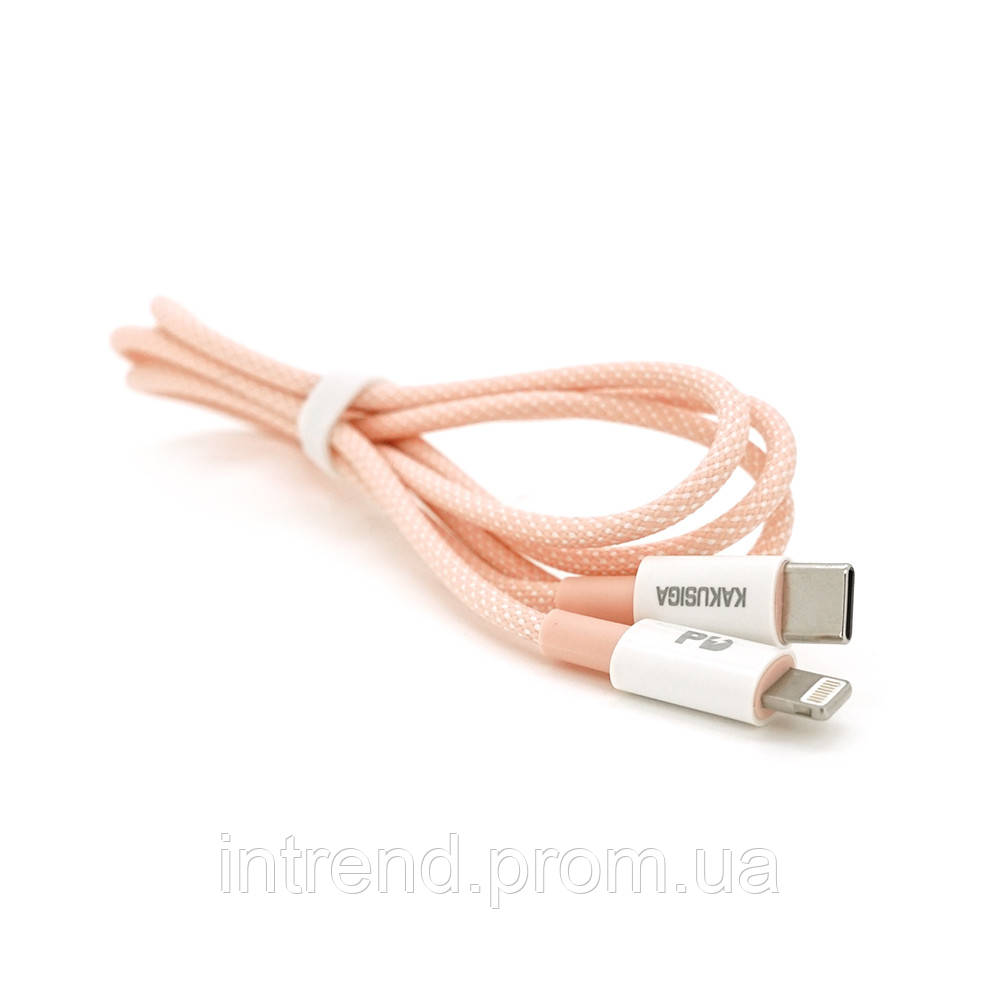 Кабель iKAKU KSC-723 GAOFEI PD60W smart fast charging cable (Type-C to Lightning), Pink, длина 1м, BOX p - фото 1 - id-p2120969222