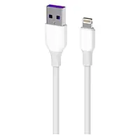 Дата-кабель 2E 2E-CCAL-WH USB (тато) - Lightning (тато) 1m White