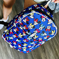 Детский рюкзак мини с принтом Микки Маус / Портфель для девочек / Рюкзак со светоотражающими элементами