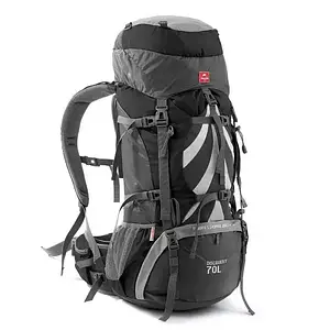 Туристичний рюкзак Naturehike NH70B070-B 70L + 5L Black Gray туристичний